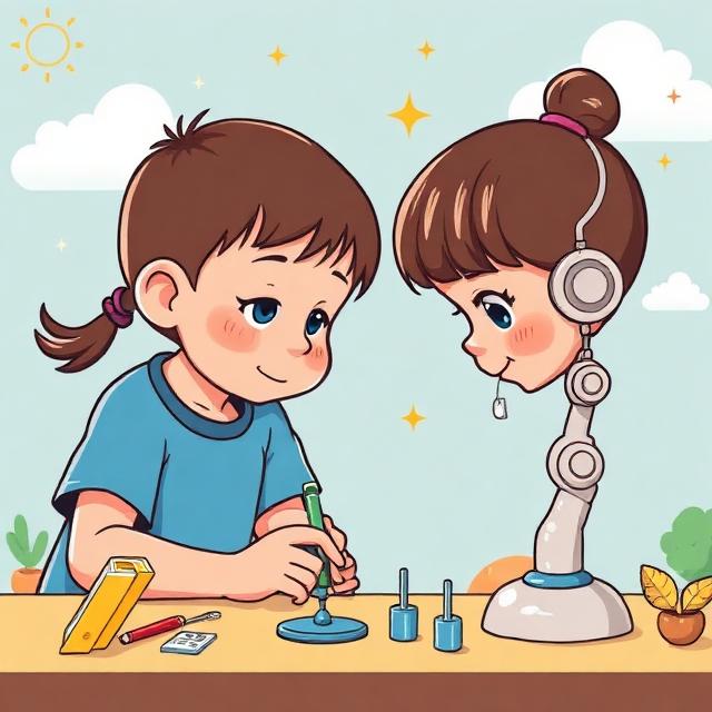 Parent and child learning about safe and responsible AI use